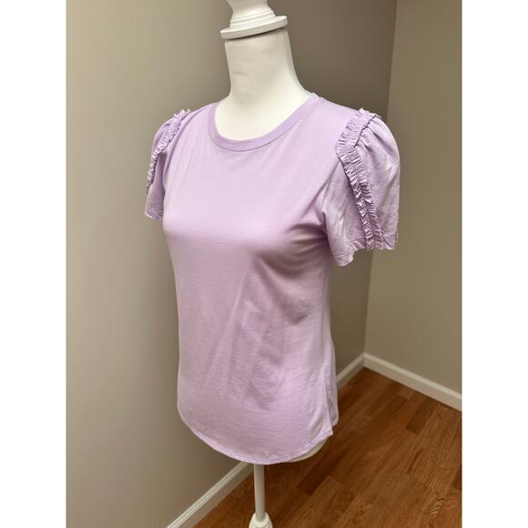 Generation Love Nina Ruffle Tee Shirt Lavender size XS - Picture 3 of 6